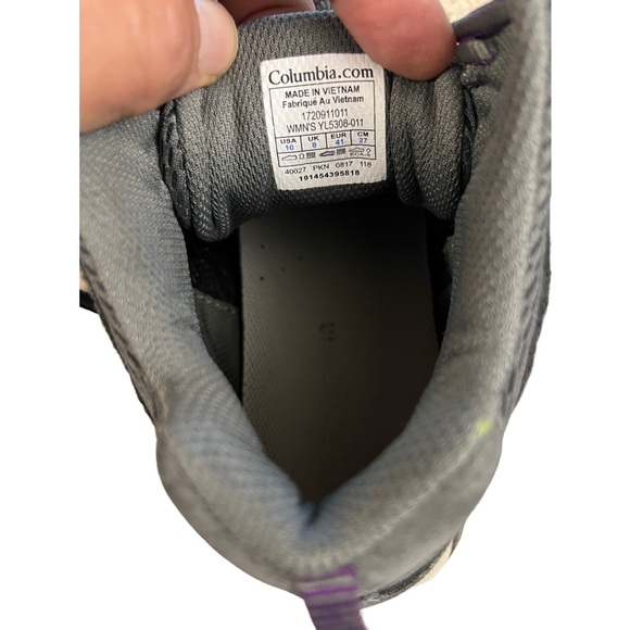 Columbia Womens Helvatia Mid Omni Grip BL3912-046 Gray trail Boots Size US 10 - Picture 8 of 9